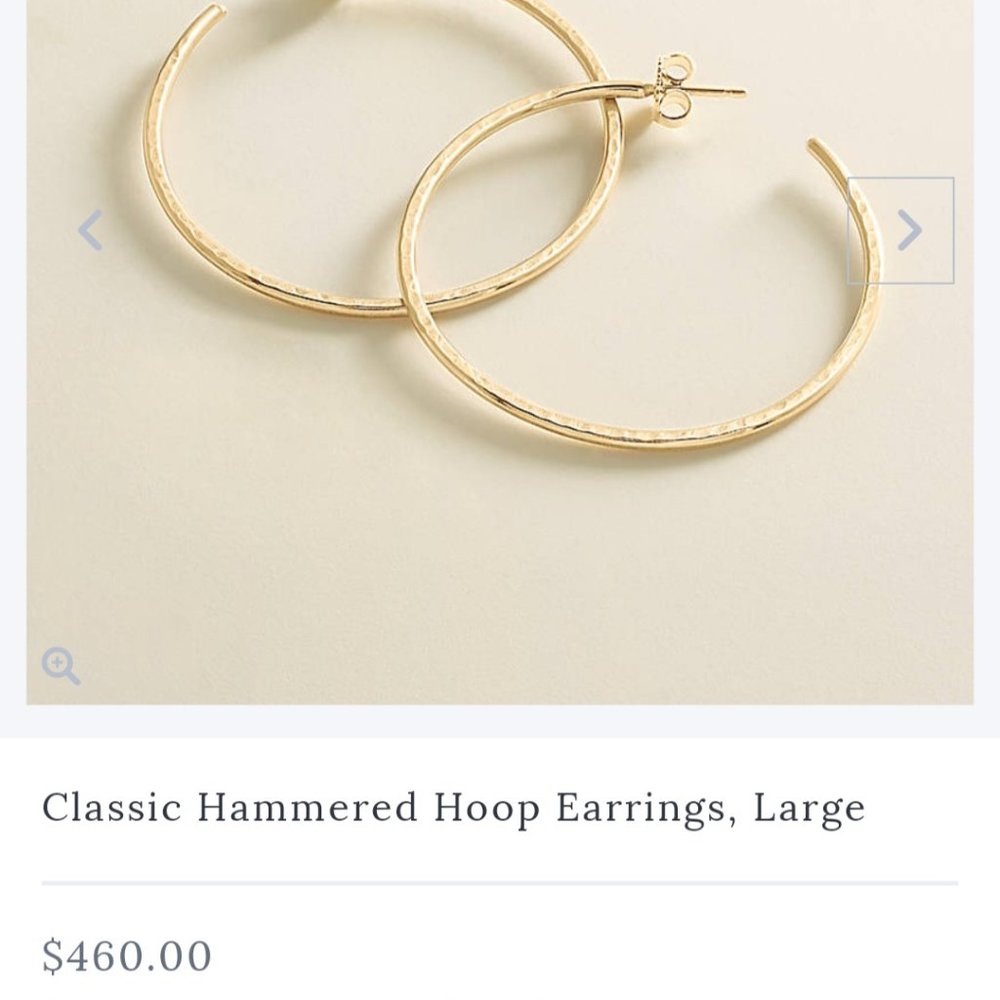 James Avery 14k gold hoop earrings pre owned large